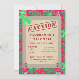 Convite Wild One RainForest Primeiro Aniversário