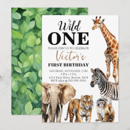 Convite Wild One Safari Primeiro Aniversário