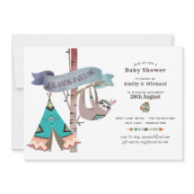 Wild One Tribal Sloth TeePee