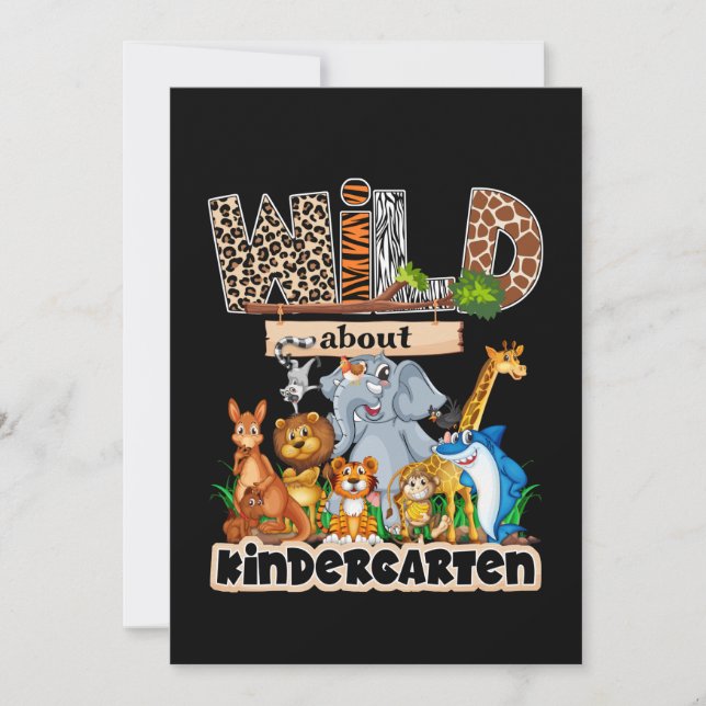 Convite Wild Sobre O Jardim De Infância (Frente)
