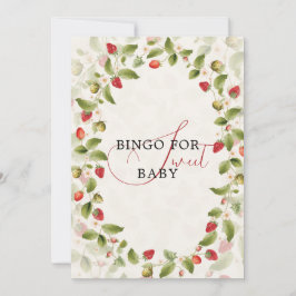 CONVITE WILD STRAW BERRY SWEET BABY SHOWER INVITATION