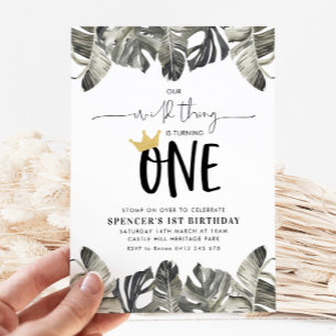 Convite Wild Thing Boys primeiro aniversario Party Wild On