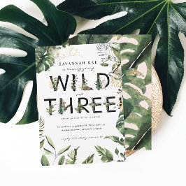 Convite Wild & Três Verduras Tropicais 3º Aniversário
