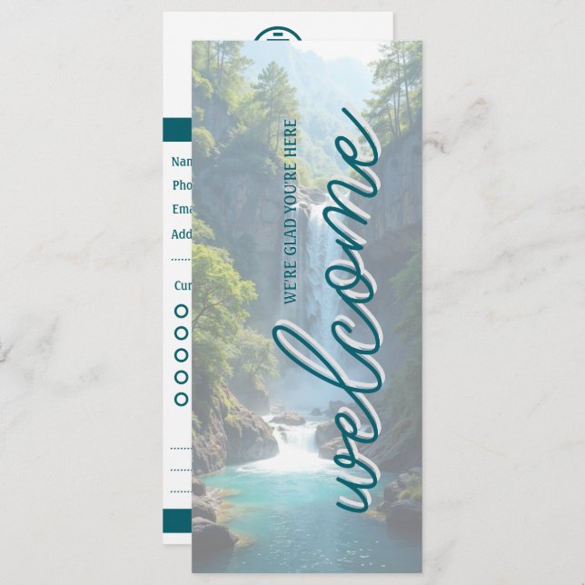 Convite Wild & Welcome Church Connection Card (Frente/Verso)