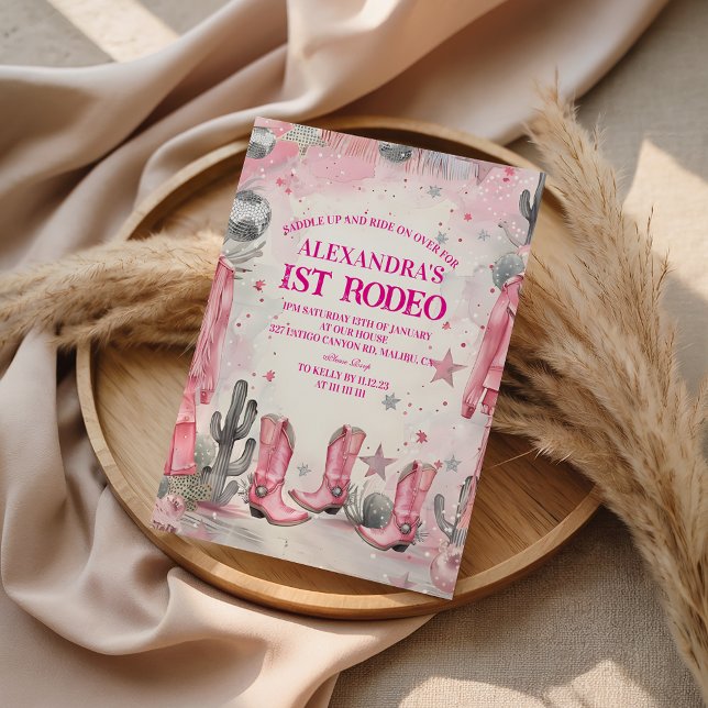 Convite Wild West 1st Rodeo Birthday (Criador carregado)