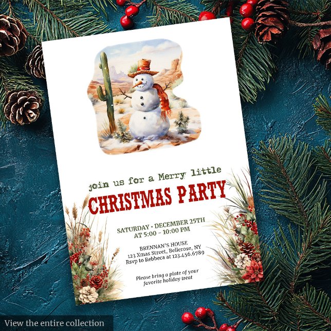 Convite Wild West Christmas party editable invitation card (Wild West Christmas party editable invitation card

)