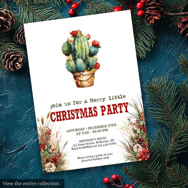 Convite Wild West typography Christmas party digital   (Wild West typography Christmas party digital invite

)