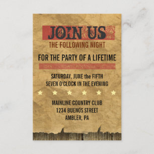 Convite WILD WEST WANTED Bar Bat Mitzvah