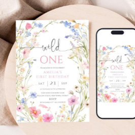 Convite Wildflower 1st Birthday Invitation Template, Edita