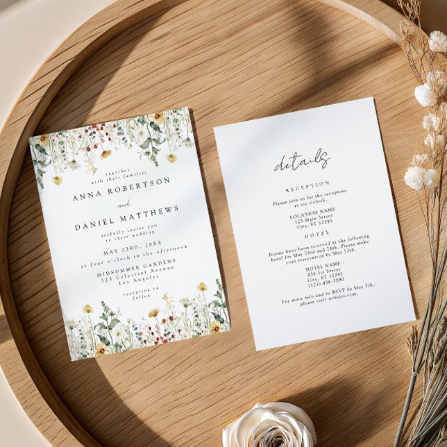 Convite Wildflower All In One Wedding (Criador carregado)
