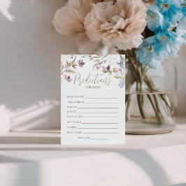 Convite Wildflower Baby Predictions Card