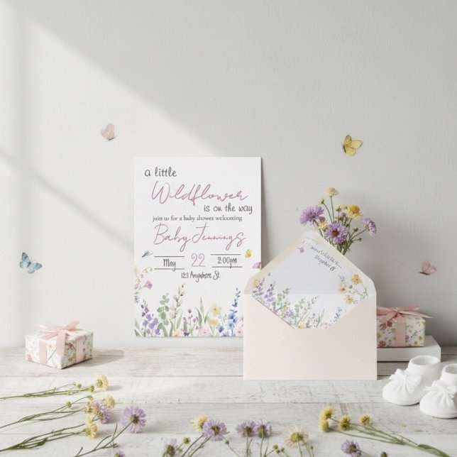 Convite Wildflower Baby shower invitation (Criador carregado)