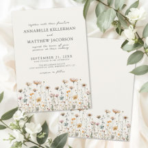 Wildflower Beige Boho Floral Wedding