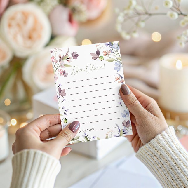 Convite Wildflower Birthday Time Capsule Card (Criador carregado)