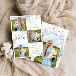 Convite Wildflower Bloom Graduation Party Invitation