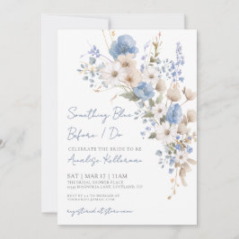 Convite Wildflower Blue Floral Bridal Shower