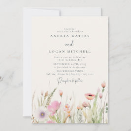 Convite Wildflower Boho Chic Wedding