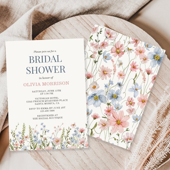 Convite Wildflower Bridal Shower (Criador carregado)