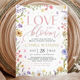 Convite Wildflower Bridal Shower Invitation,Love In Bloom 