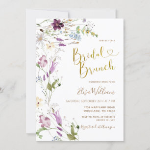 Convite Wildflower Elegant Bridal Brunch