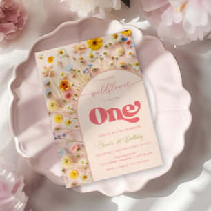 Convite Wildflower First Birthday