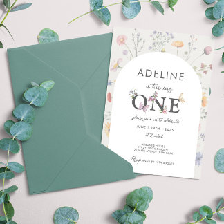 Convite Wildflower Frame Wildflower primeiro aniversario G