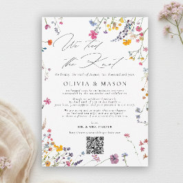 Convite Wildflower Garden Modern Chic Wedding Announcement