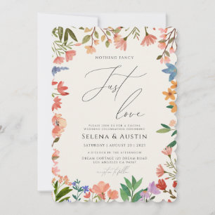 Convite Wildflower Handscript Nada Chique Apenas Amor