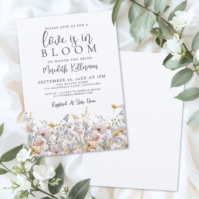 Convite Wildflower Love Is In Bloom Bridal Shower (Wildflower Love Is In Bloom Bridal Shower Invitation)