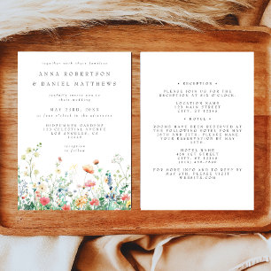 Convite Wildflower Meadow All in One Wedding