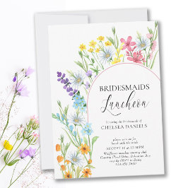 Convite Wildflower Meadow Arch Bridesmaids Luncheon