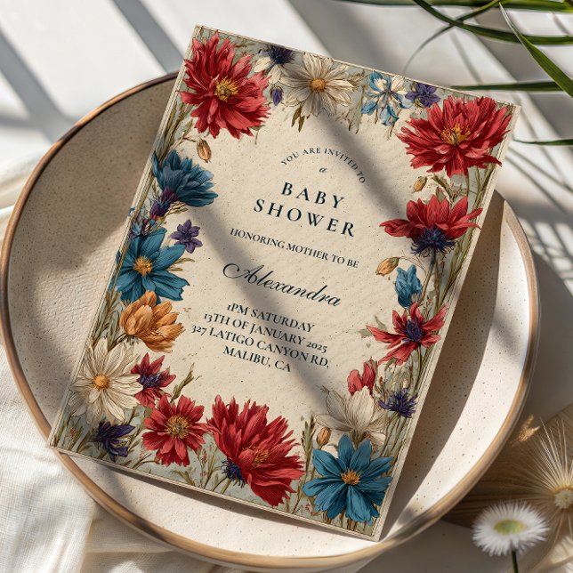 Convite Wildflower Meadow Baby Shower (Criador carregado)