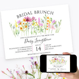 Convite Wildflower Meadow Bridal Brunch