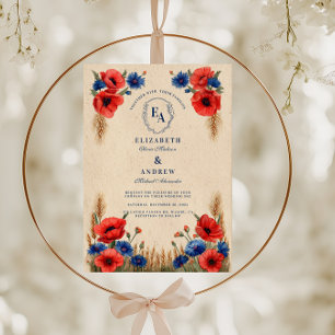 Convite Wildflower Meadow Rustic Wedding