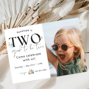 Convite Wildflower Milestone Birthday Dois bons para ser
