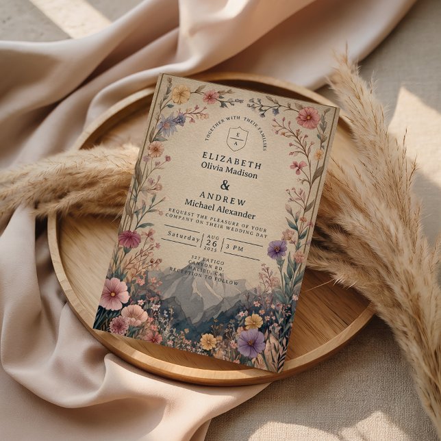Convite Wildflower Mountain Botanical Wedding (Criador carregado)