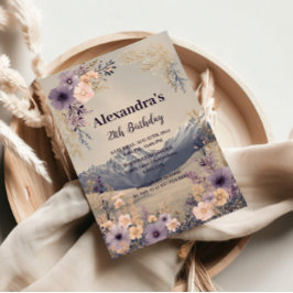 Convite Wildflower Mountain Milestone Celebration