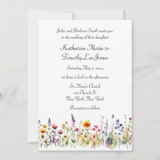 Convite Wildflower Wedding