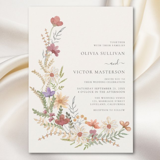 Convite Wildflower Wedding (Criador carregado)