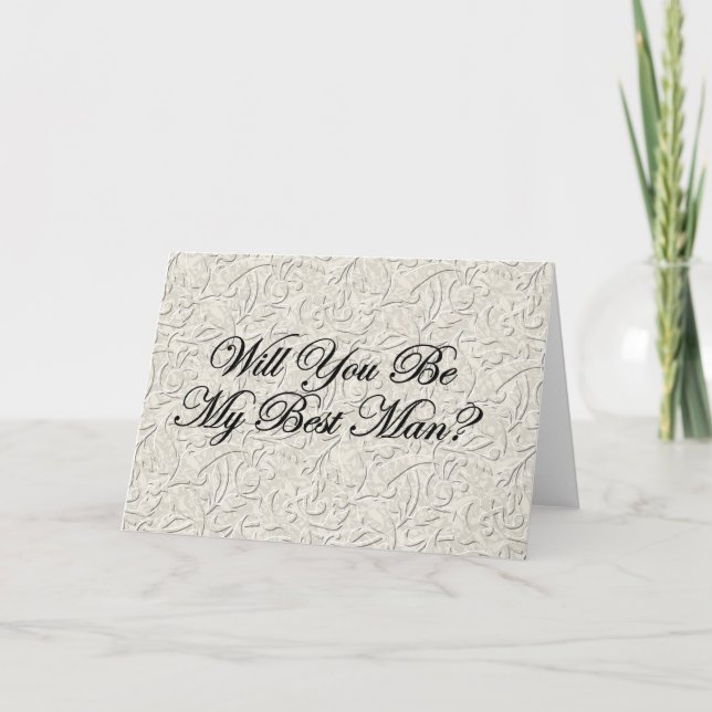 Convite Will You Be My Best Man? (Frente)