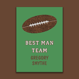 Convite Will You Be My Best Man Football Card
