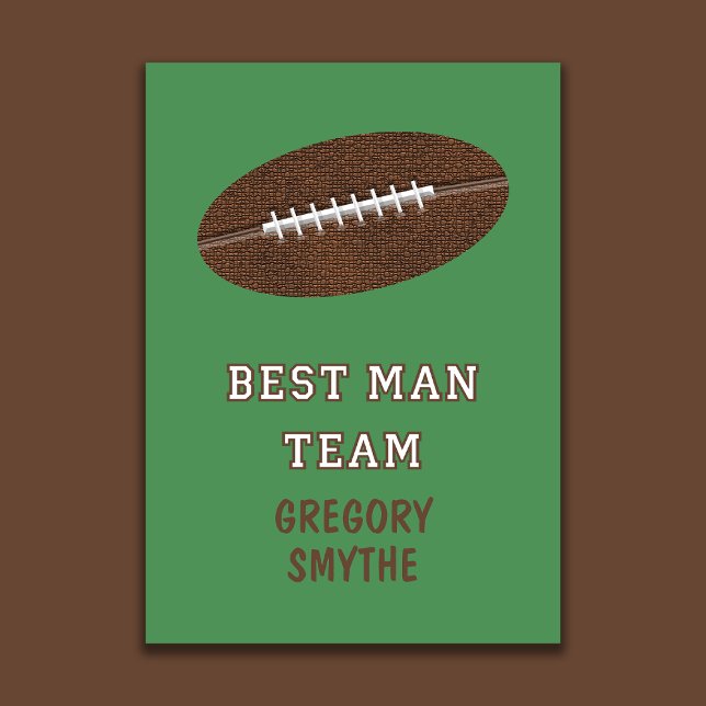 Convite Will You Be My Best Man Football Card (Criador carregado)