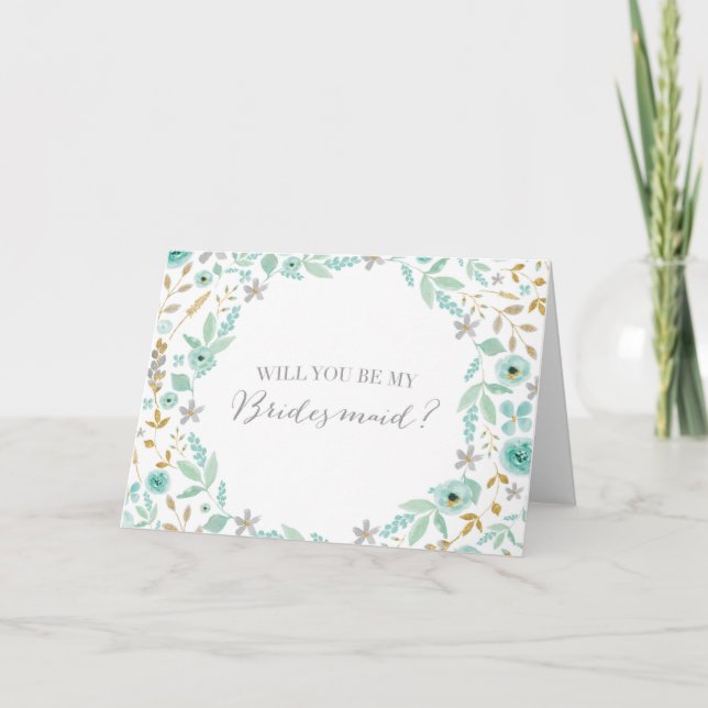 Convite Will You Be My Bridesmaid? (Frente)