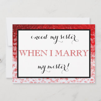 Convite Will you be my bridesmaid?