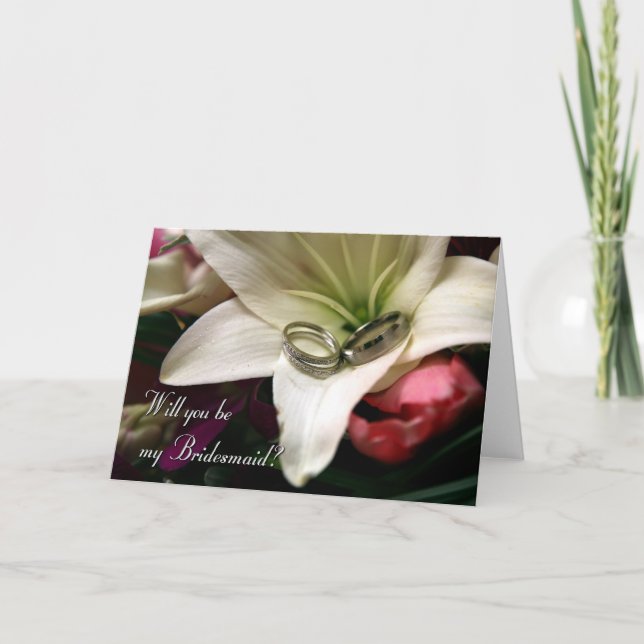 Convite Will you be my bridesmaid? (Frente)