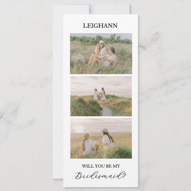 Convite Will You Be My Bridesmaid Bridesmaid Proposal Card (Frente)