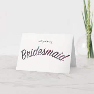 Convite Will you be my bridesmaid card