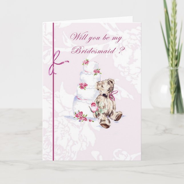 Convite Will you be my Bridesmaid? Card (Frente)