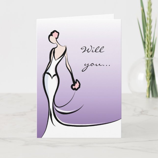 Convite Will You Be My Bridesmaid Card (Frente)