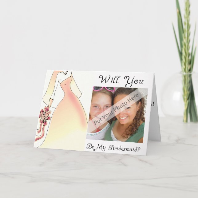 Convite Will You Be My Bridesmaid Card-Personalized (Frente)